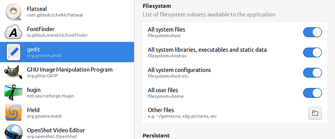 Flatseal for gedit